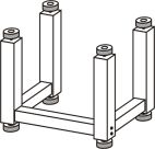 Optical table support upside-down assembly