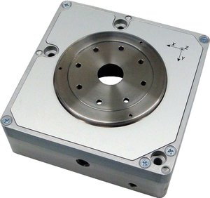 Piezo scanning stage with central hole