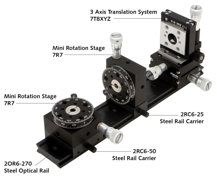 Steel optical rails 2OR6 and accessories